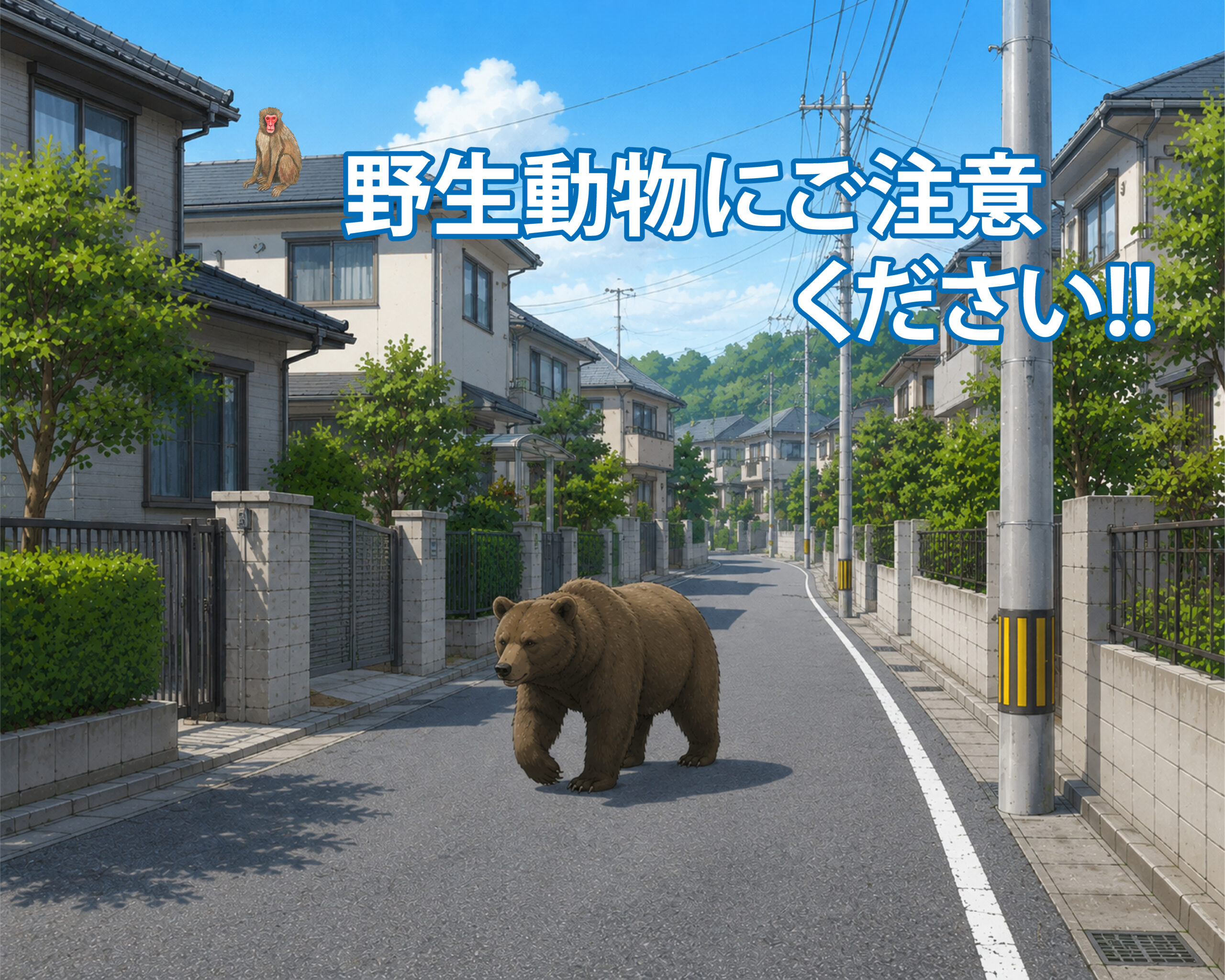 あんみつ防犯商品は熊や猿などの侵入被害も防ぎます！！